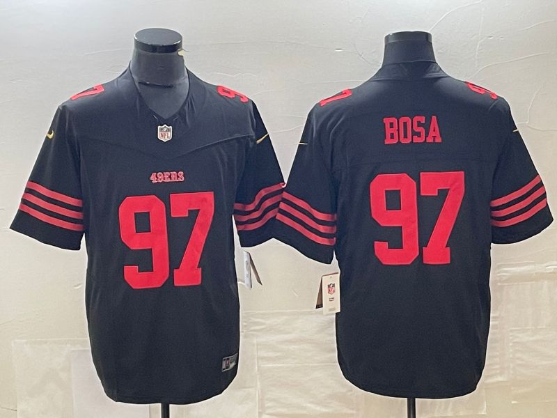 Men San Francisco 49ers 97 Bosa Black Nike Vapor F.U.S.E. Limited NFL Jersey